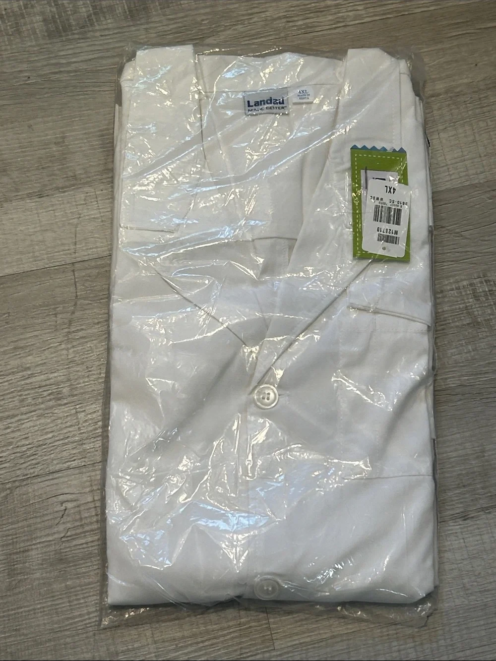 Landau Unisex 4-Pocket Mid-Length White Coat 3610SC Size 4XL